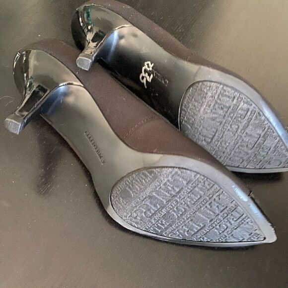 NEW Ellen Tracy Black Cap Toe Pointed Heels Pumps Womens Size 7.5 Stiletto - Picture 6 of 9